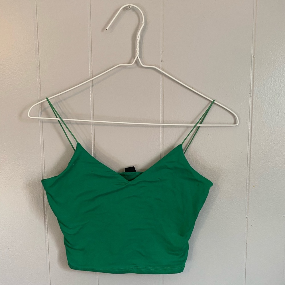 Xs green crop top